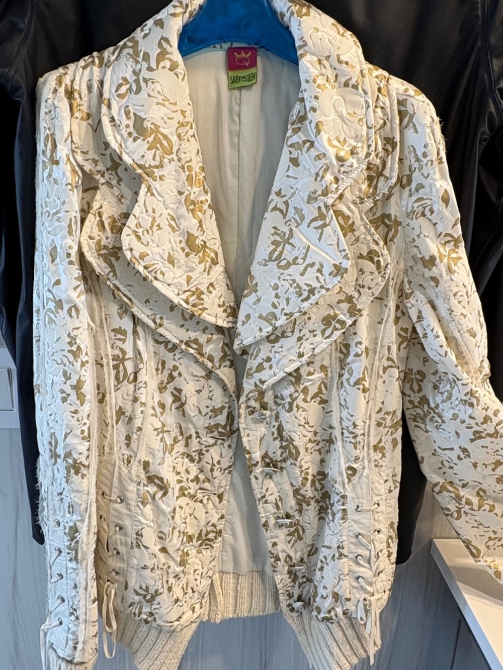 Save the Queen White quilted jacket (Made in Italy)